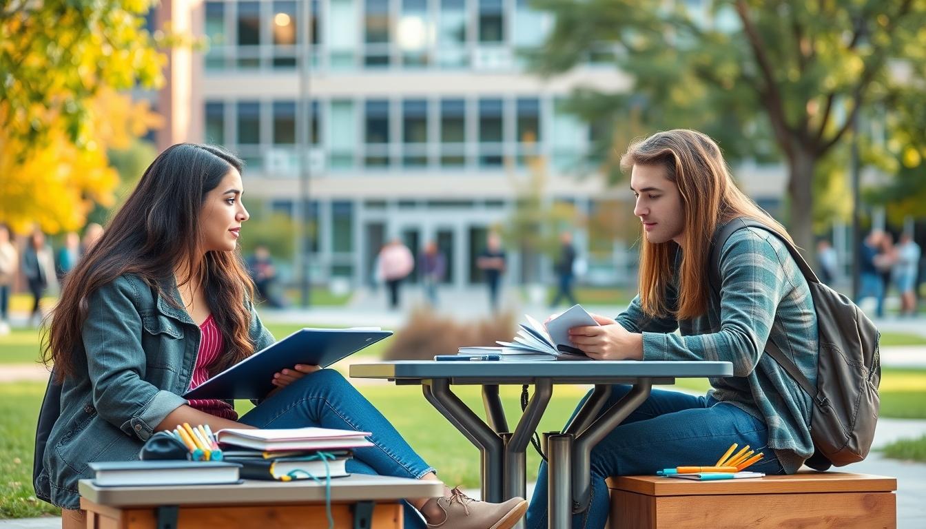 Students working in research laboratory